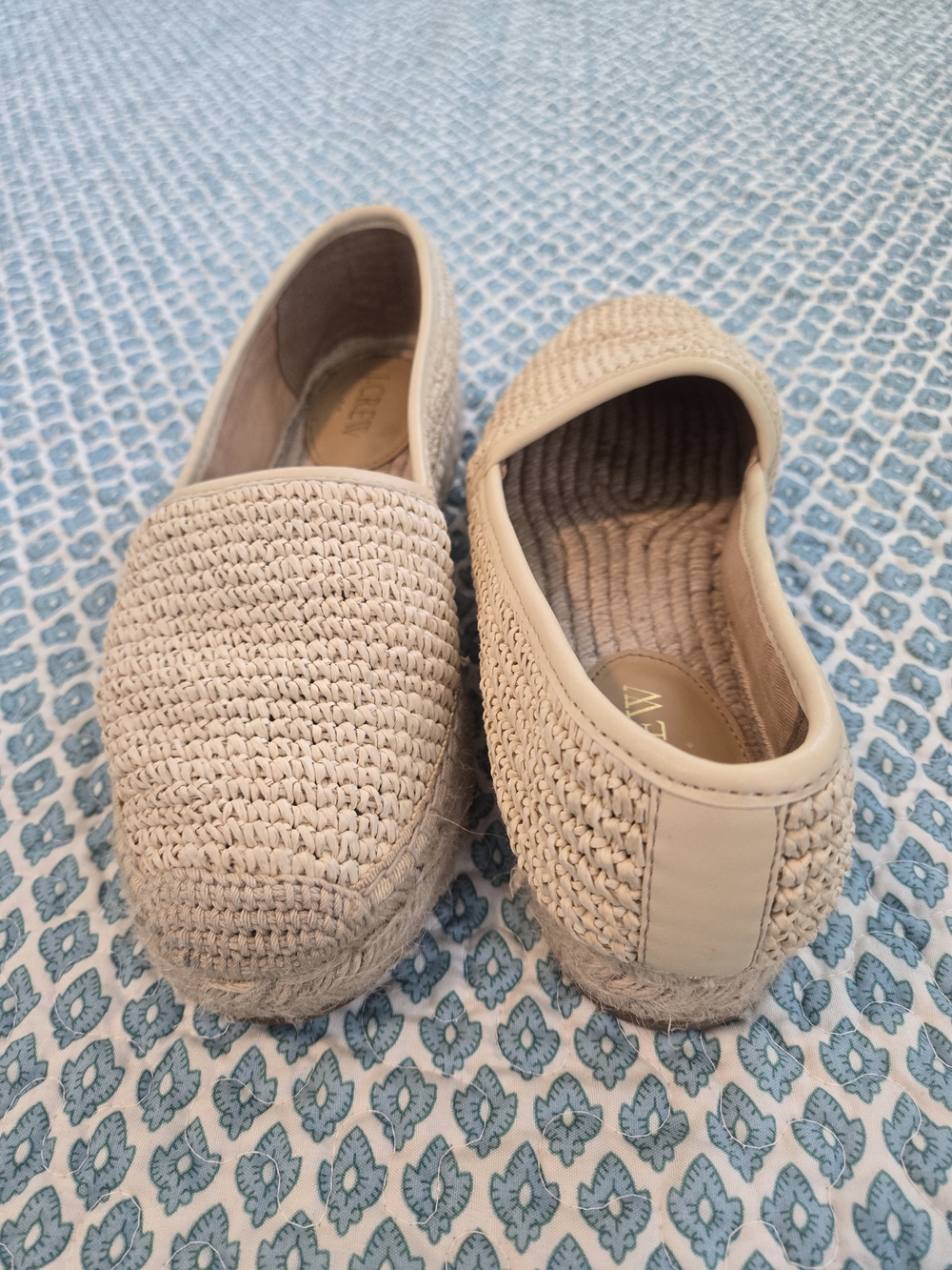 J. Crew Natural Beige Woven Espadrille Flats